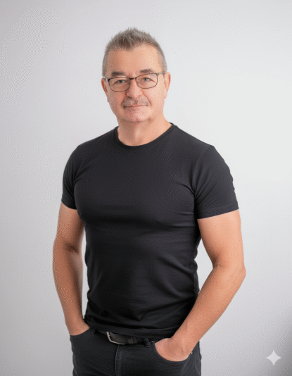 ja w czarnej koszuli krótki rękaw